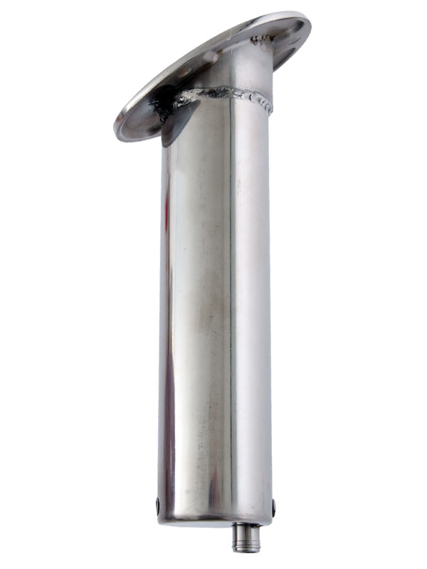Stainless Steel Angled Rod Holder with Drain - 30 degree