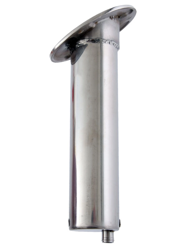 Stainless Steel Angled Rod Holder with Drain - 30 degree Stainless Steel Angled Rod Holder with Drain - 30 degree
