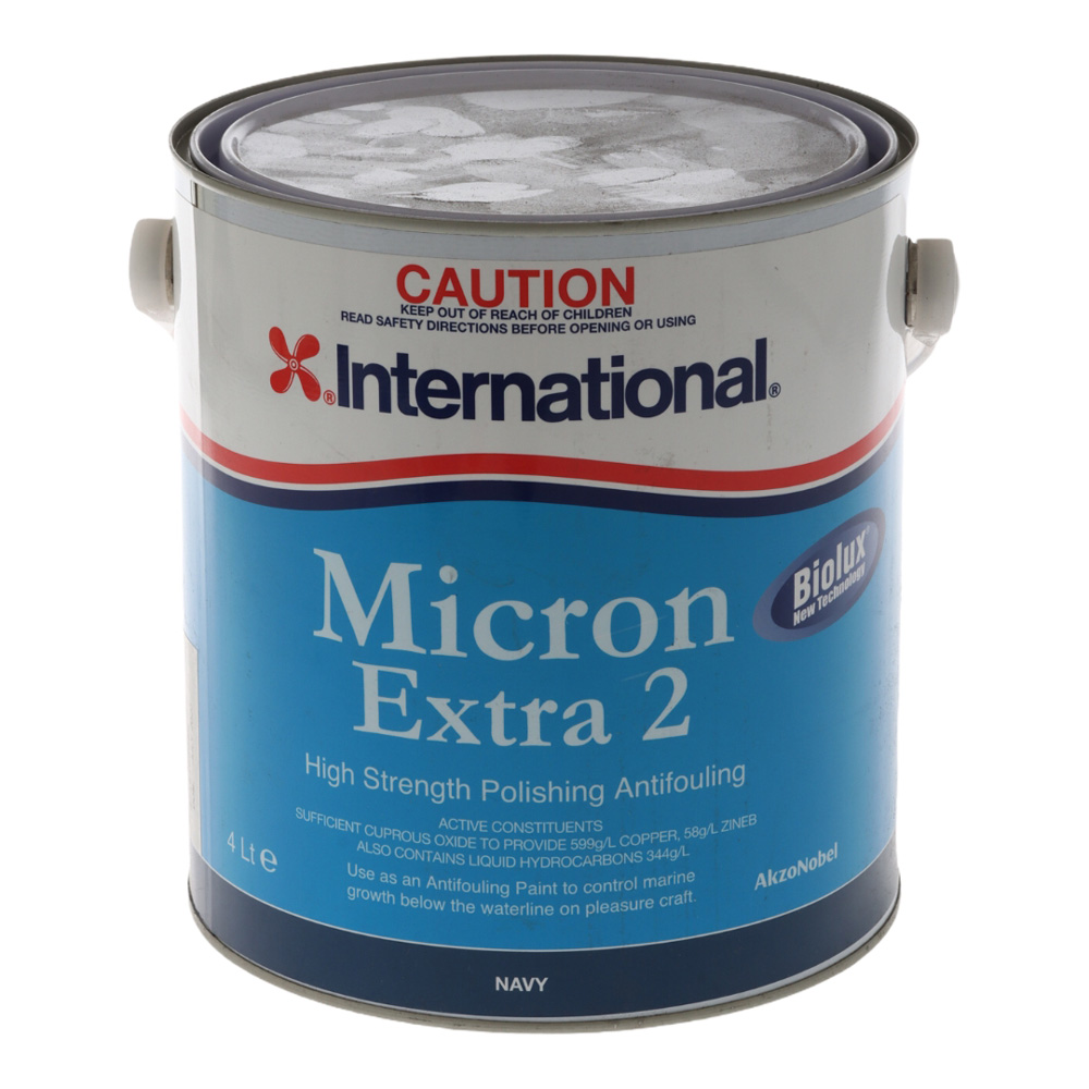 International Micron Extra 2 Antifouling Paint with Biolux Navy Blue 4L