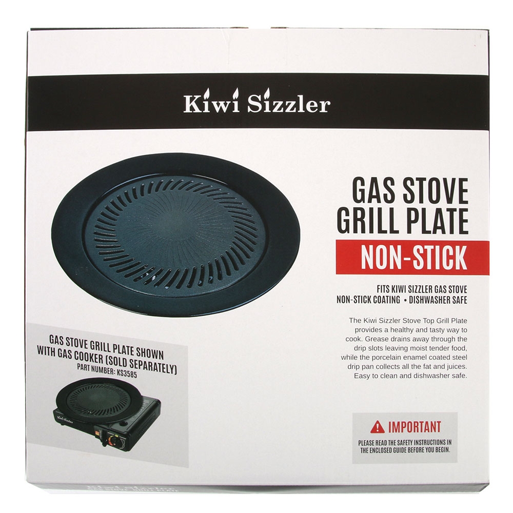 Kiwi Sizzler Non-Stick BBQ Grill Plate for Gas Cookers / Stoves 31cm