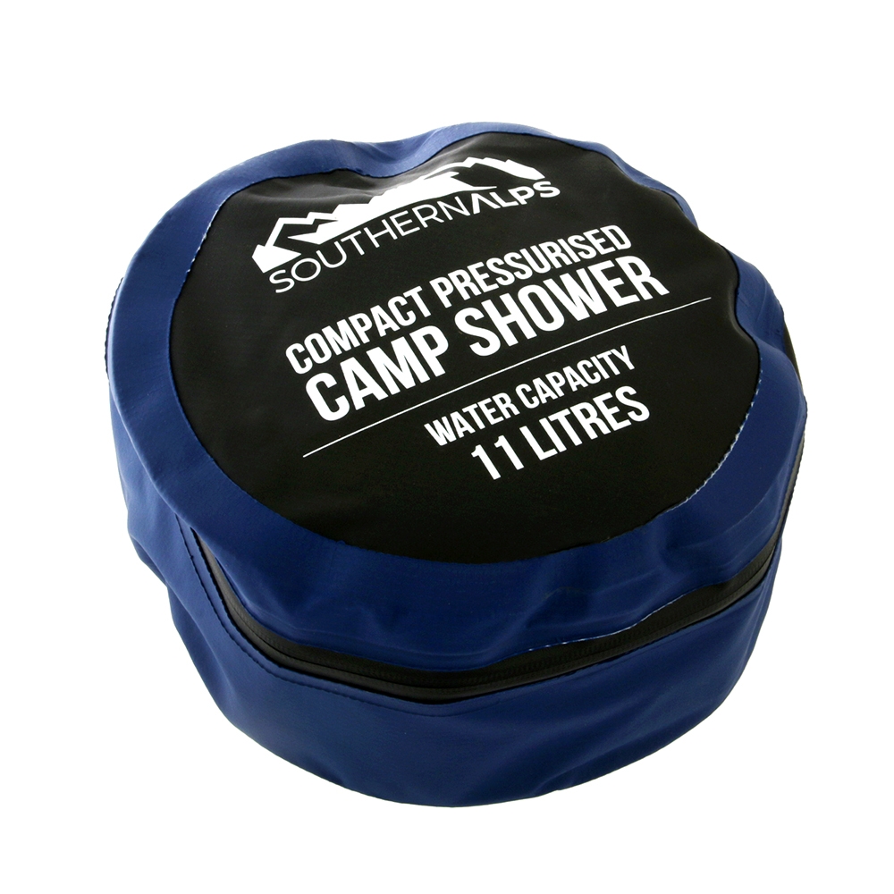 Southern Alps Pressurised Portable Shower with Foot Pump 11L