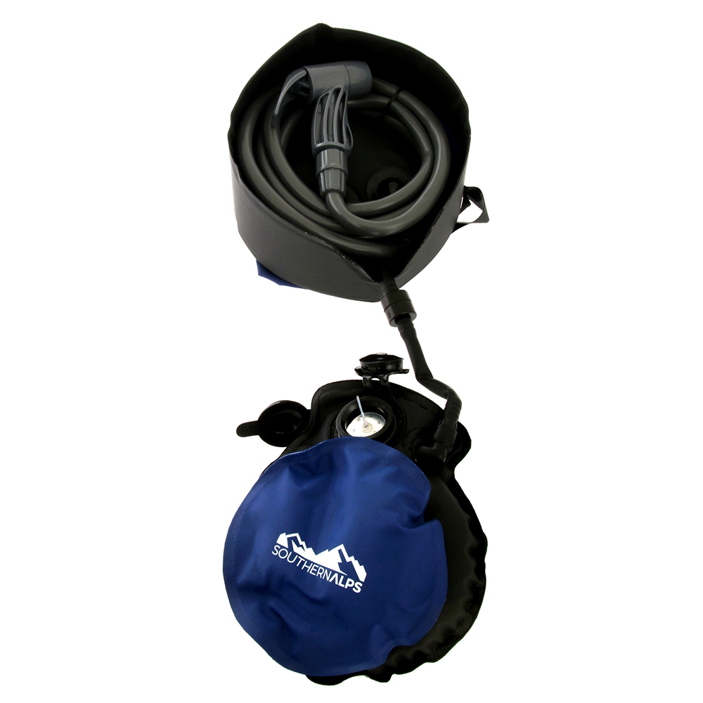Southern Alps Pressurised Portable Shower with Foot Pump 11L