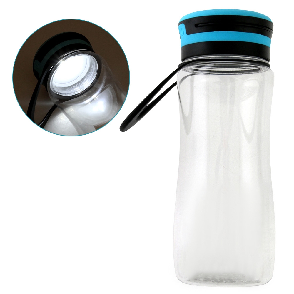Southern Alps Drink Bottle with USB Solar Rechargeable Lantern 600ml