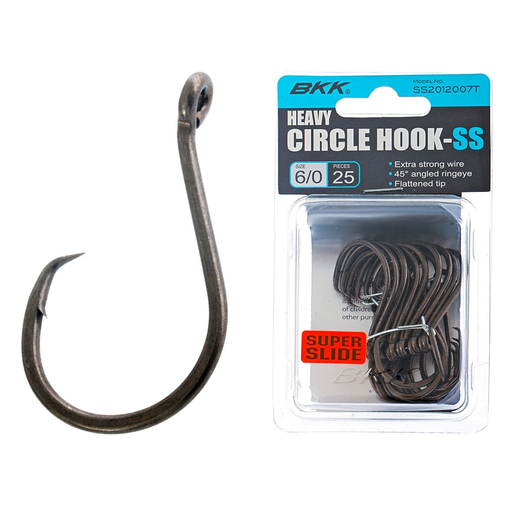 BKK Heavy Super Slide Circle Hooks Bulk Pack 6/0 Qty 25