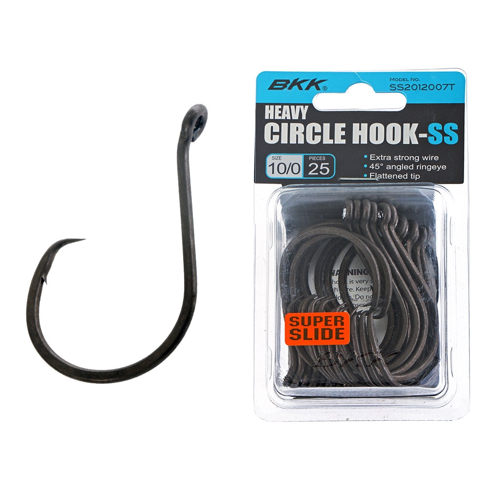 BKK Heavy Super Slide Circle Hooks Bulk Pack 10/0 Qty 25