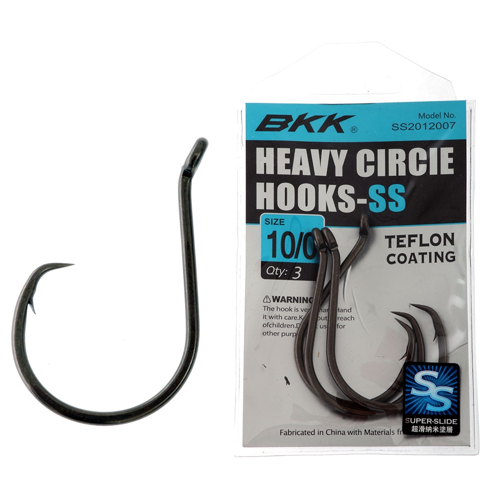 BKK Heavy Super Slide Circle Hooks 10/0 Qty 3