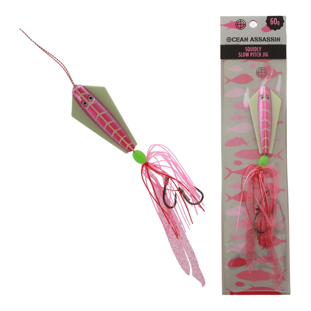 Ocean Assassin Squidly Slow Pitch Jig 60g Pink