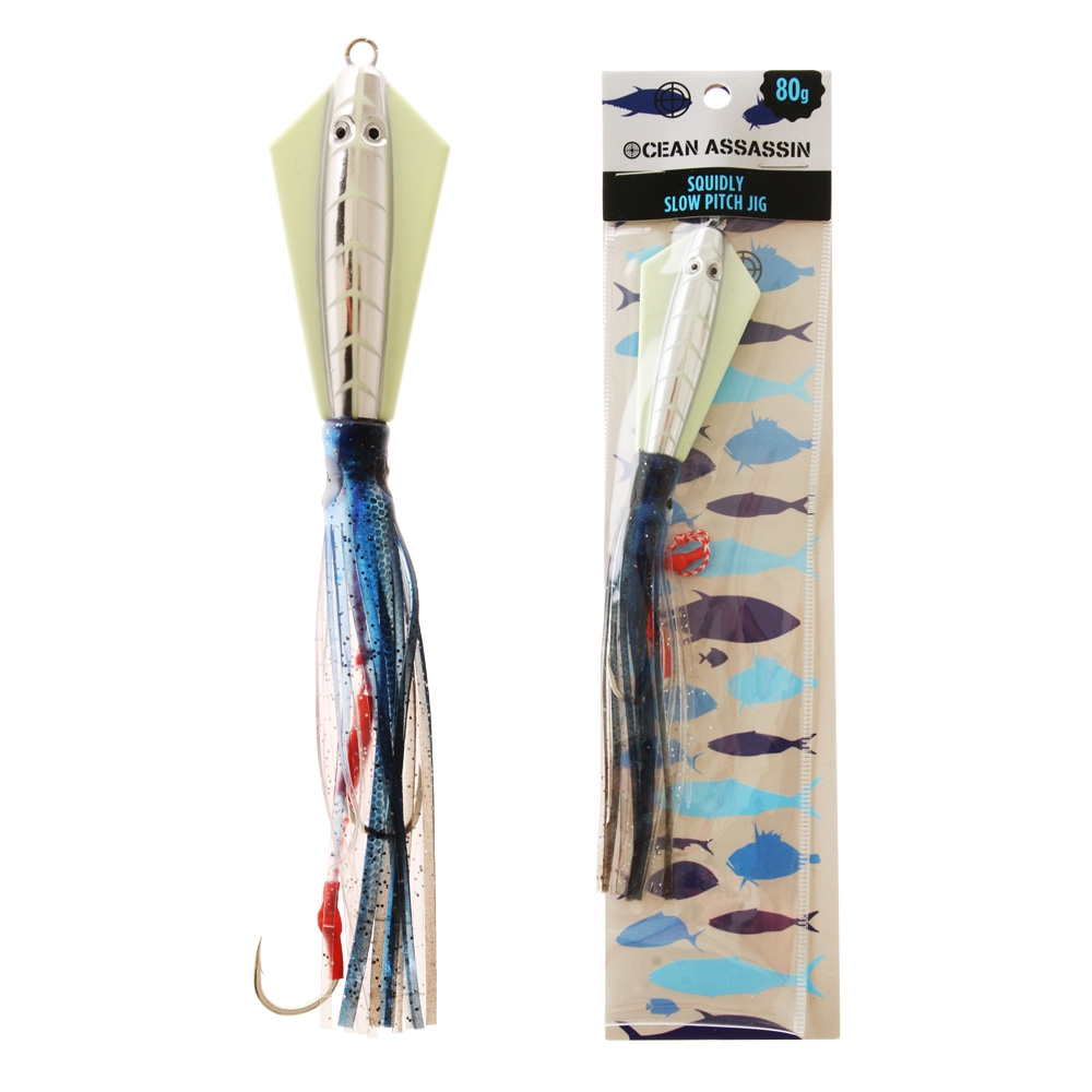 Ocean Assassin Squidly Slow Pitch Jig 80g Lumo