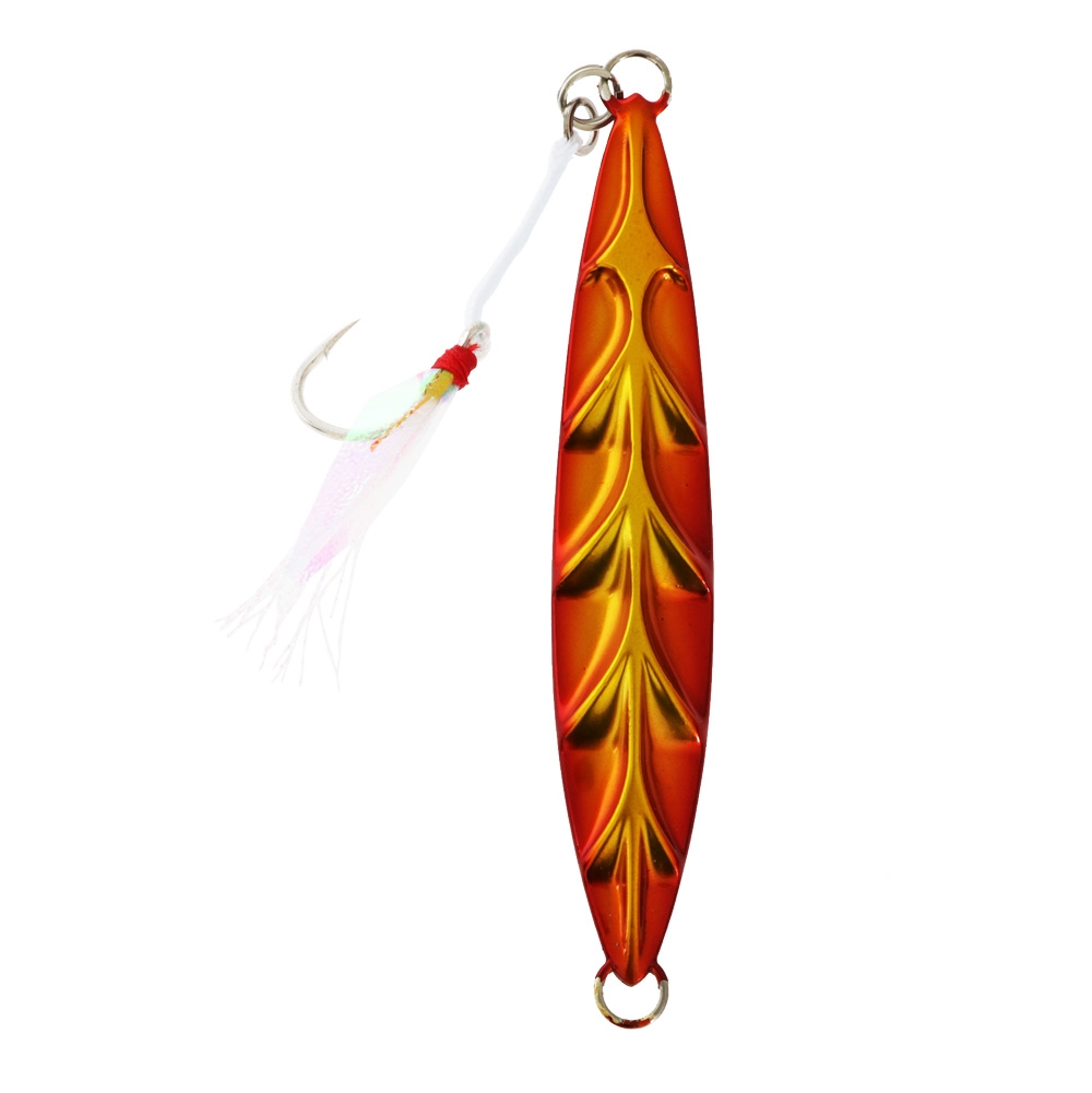 Ocean Assassin Fishbones Flutter Jig Orange 100g