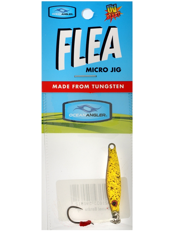Ocean Angler Tungsten Flea Micro Jig 14g Bruised Banana