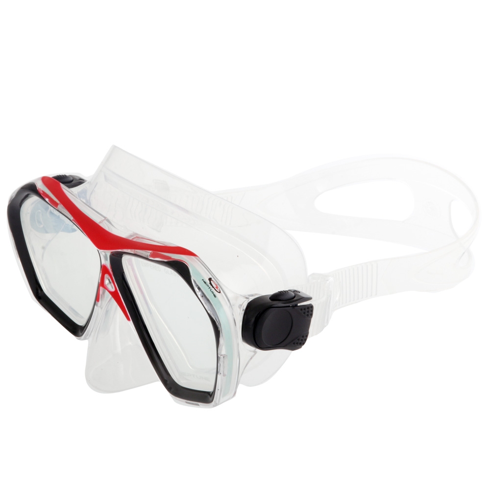 Neptune Signature Adult Dive Mask Clear/Red