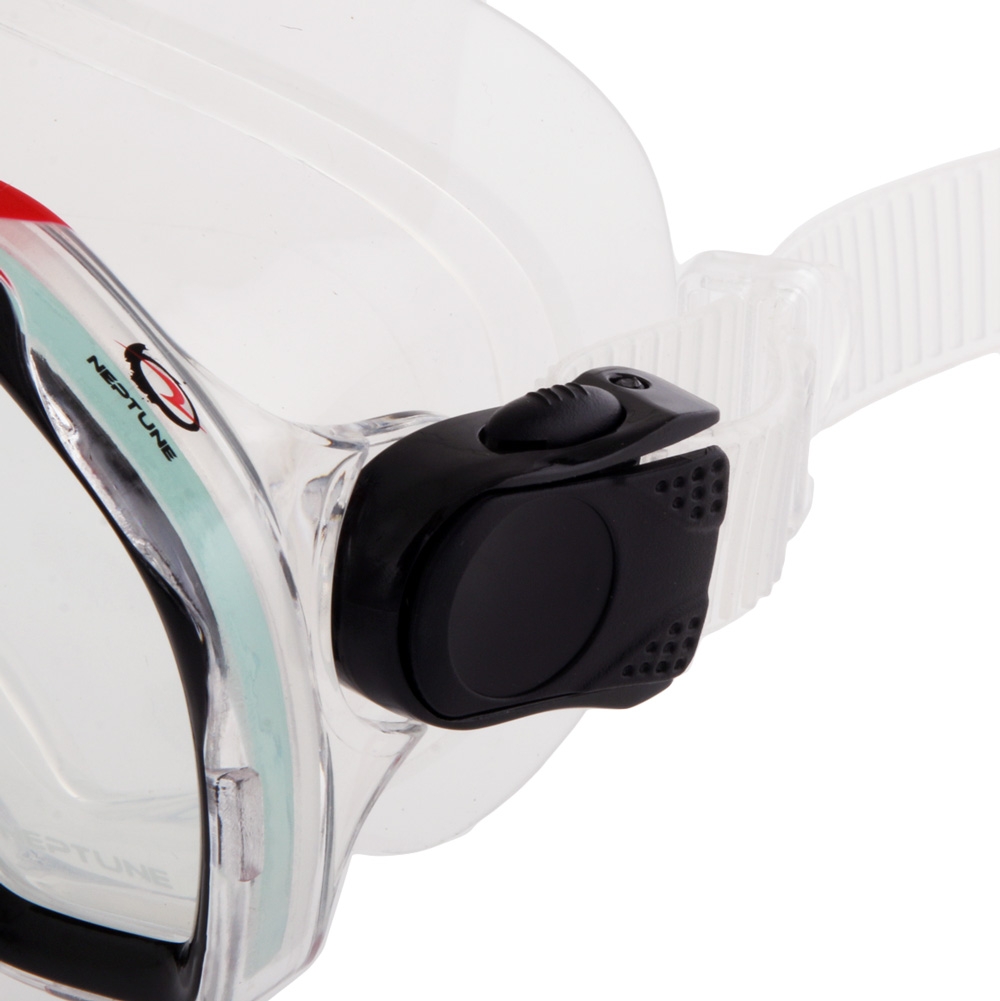 Neptune Signature Adult Dive Mask Clear/Red