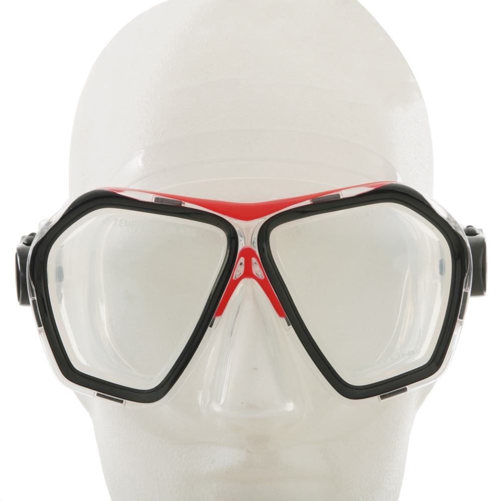 Neptune Signature Adult Dive Mask Clear/Red