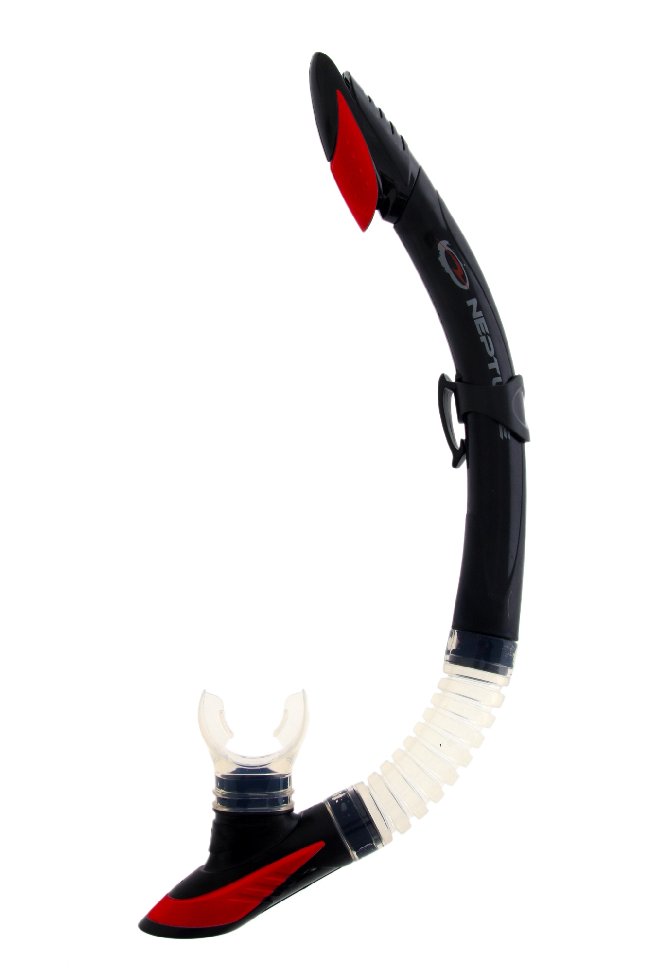 Neptune Argon Silicone Dive Snorkel Clear/Red