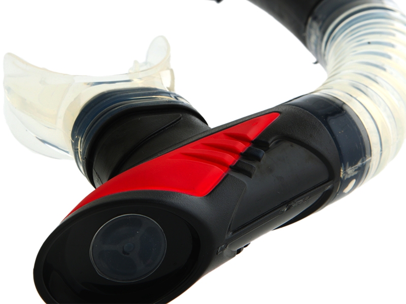 Neptune Argon Silicone Dive Snorkel Clear/Red