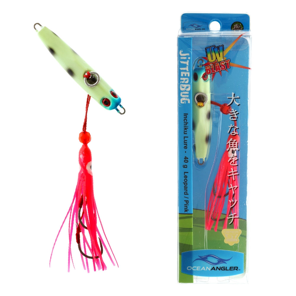 Ocean Angler Jitterbug Inchiku Lure 40g Leopard Pink
