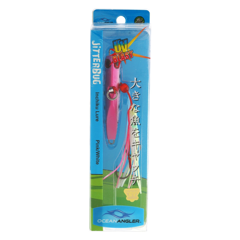 Ocean Angler Jitterbug Inchiku Lure 40g Pink White