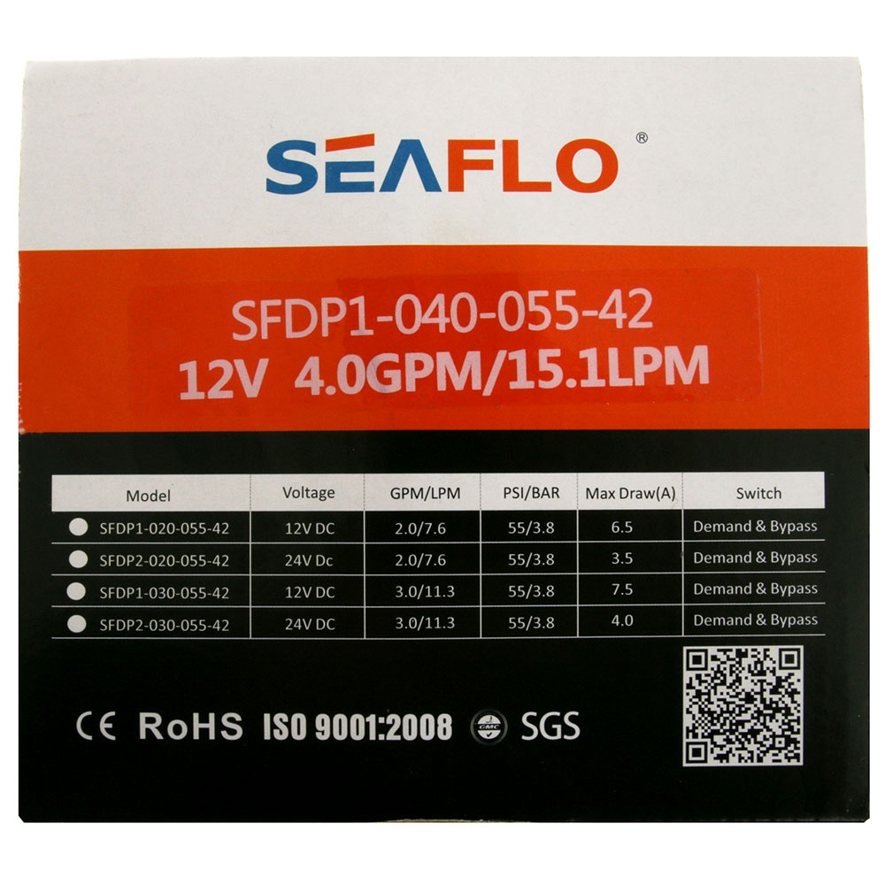 Seaflo 42 Series Fresh Water Pump 12V 15LPM 55PSI
