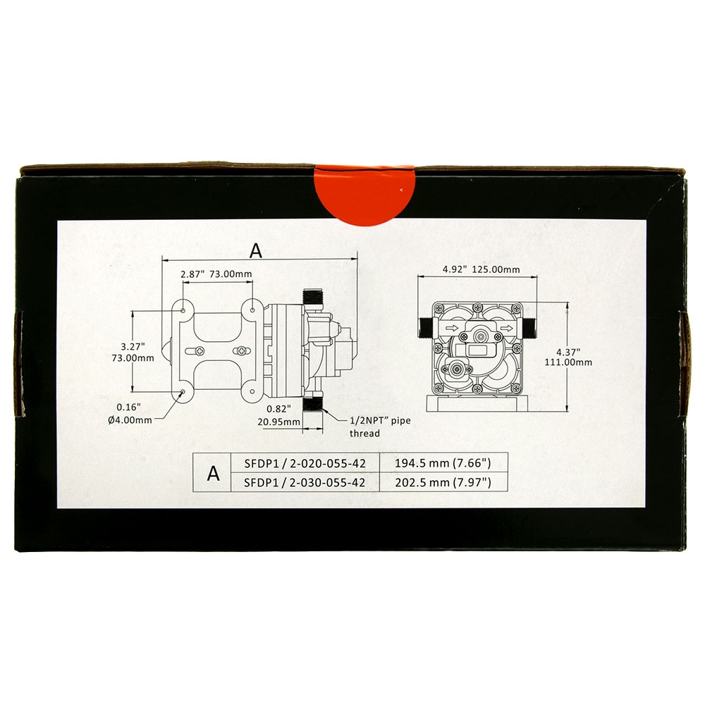 Seaflo 42 Series Fresh Water Pump 12V 15LPM 55PSI