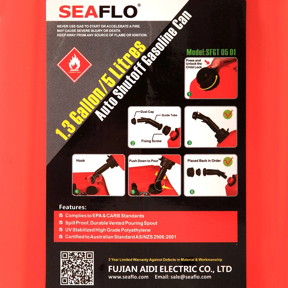 Seaflo Auto Shut-Off Fuel Tank 5L Seaflo Auto Shut-Off Fuel Tank 5L