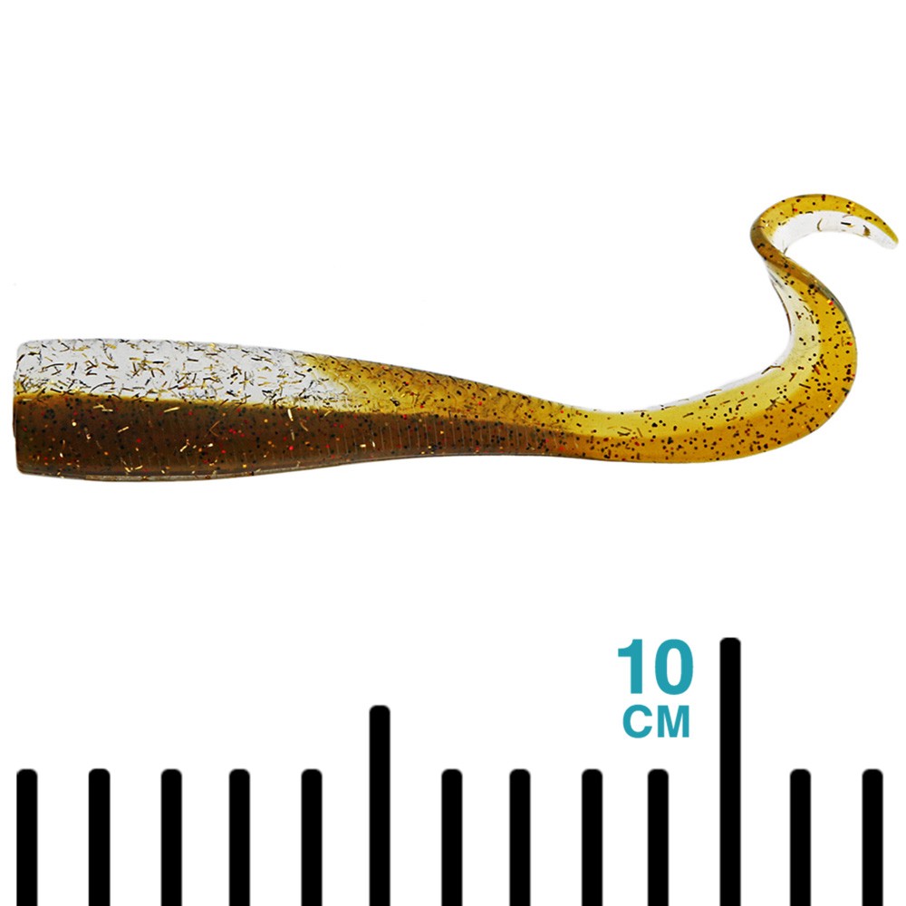 Catch Livies Soft Bait Curly Tail 12.7cm Golden Nugget Qty 5