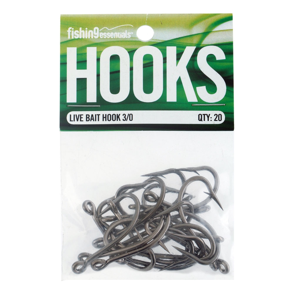 Fishing Essentials Live Bait Hooks 3/0 Qty 20