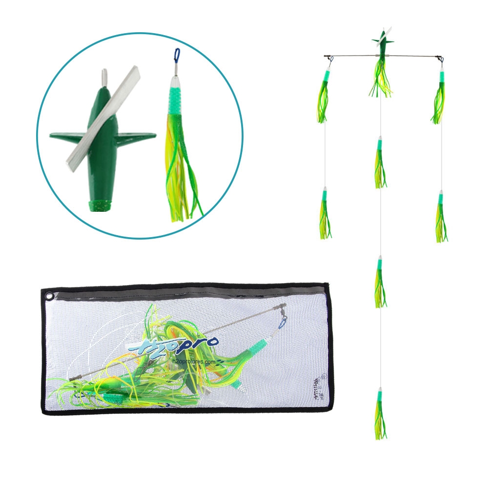 H2O Pro Mean Machine Titanium Port Side-Swimmer Spreader Green/Yellow/Orange