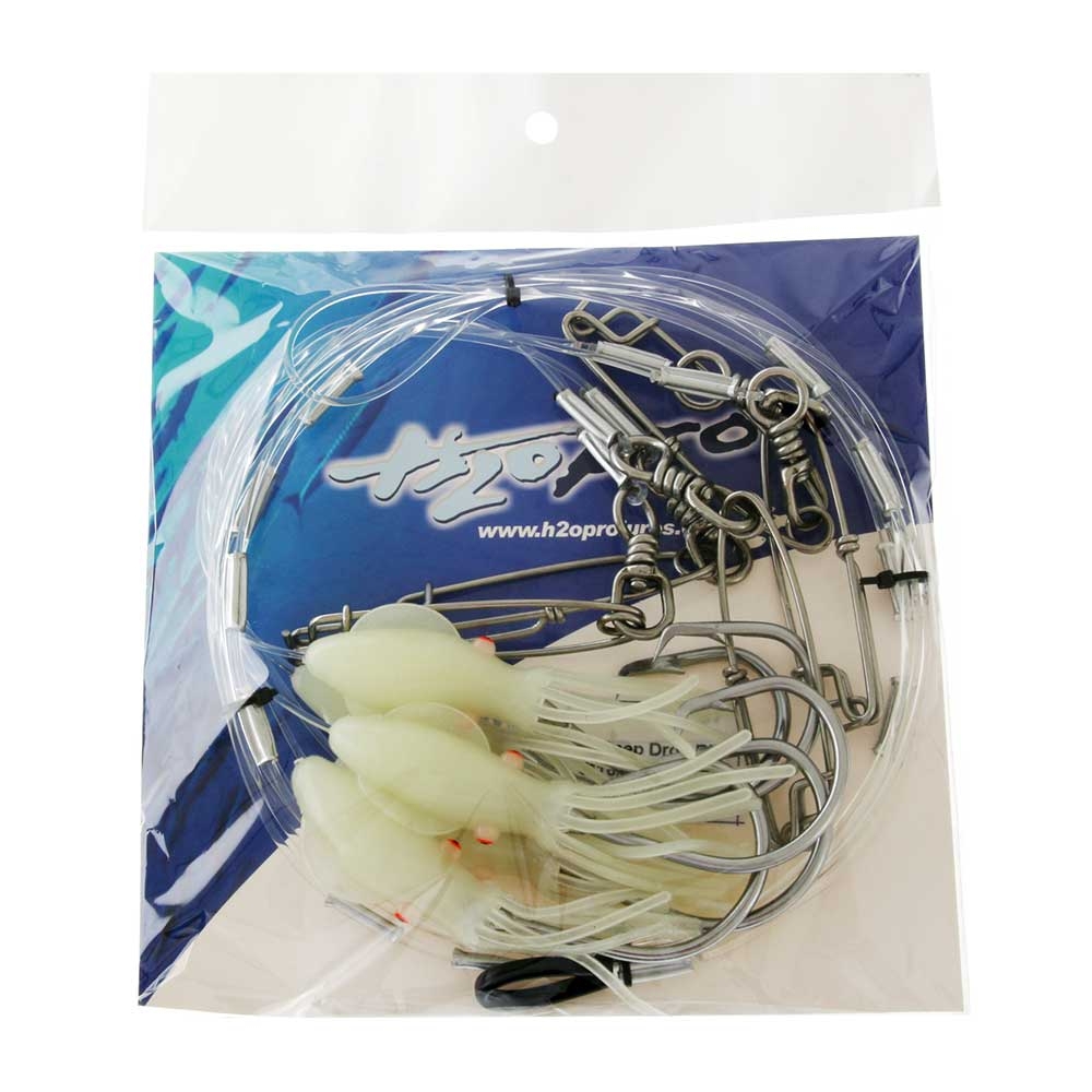 H2O Pro 5-Hook Electric Deep Dropper Rig 16/0 with Shark Clip On Spool