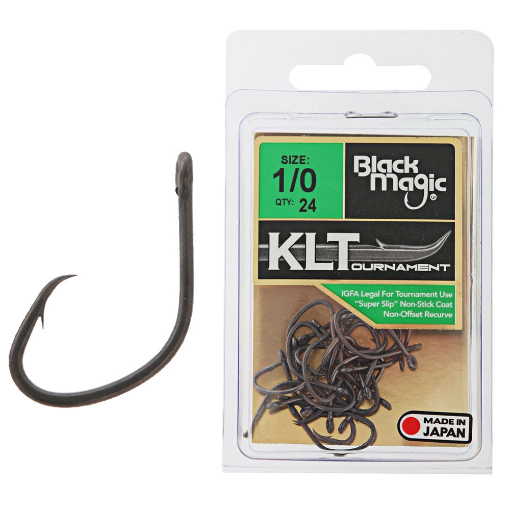Black Magic KLT Teflon Coated Super Hooks Economy Pack 1/0 Qty 24