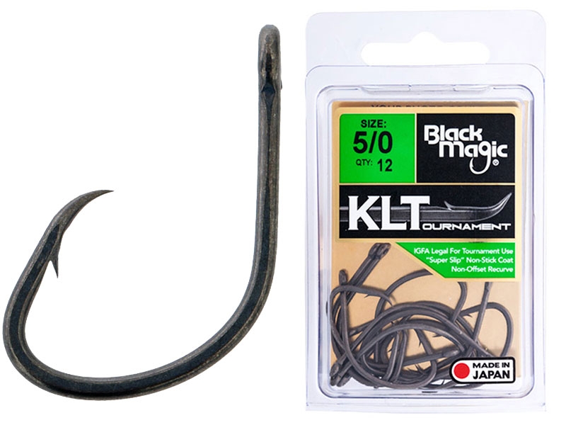 Black Magic KLT Teflon Coated Super Hooks Economy Pack 5/0 Qty 12