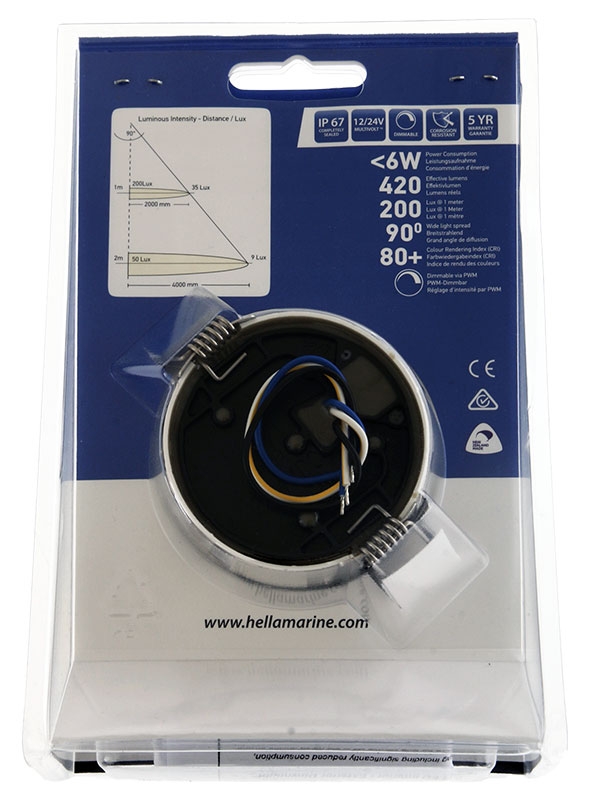 Hella Marine EuroLED 95 Gen 2 Downlight Round 12/24v