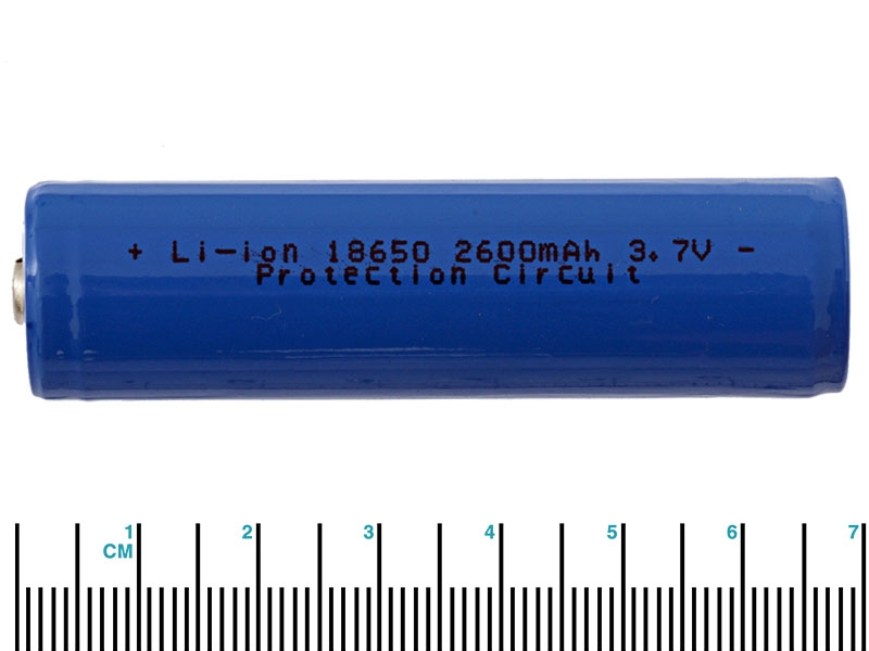 Rechargeable 18650 Lithium Battery 2600mAh 3.7v