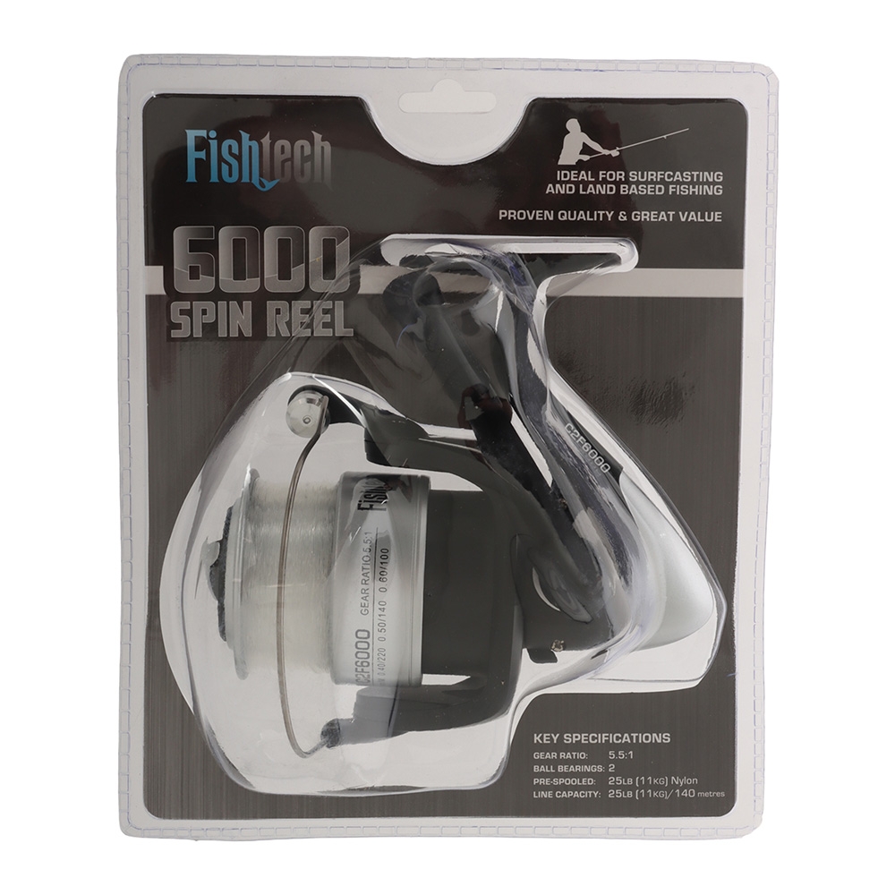 Fishtech 6000 Spinning Reel with Line