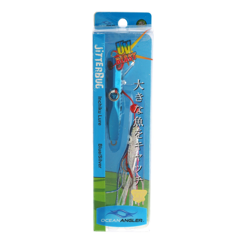 Ocean Angler Jitterbug Inchiku Lure 80g Blue Silver