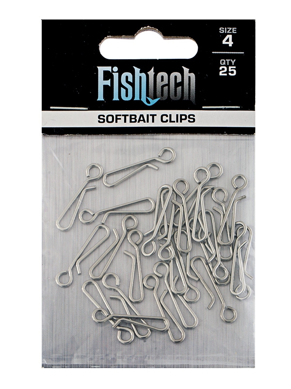 Fishtech Softbait Clips Size 4 Qty 25