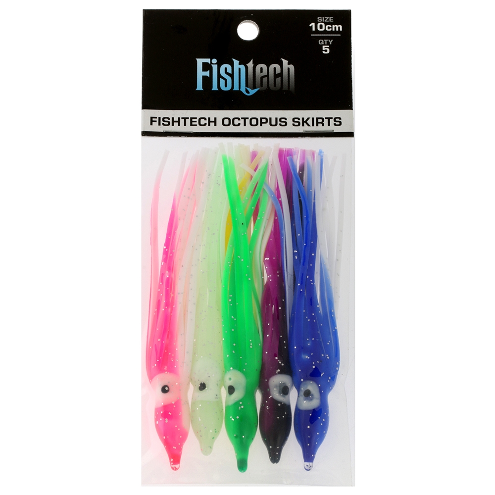Fishtech Octopus Skirts 10cm Qty 5