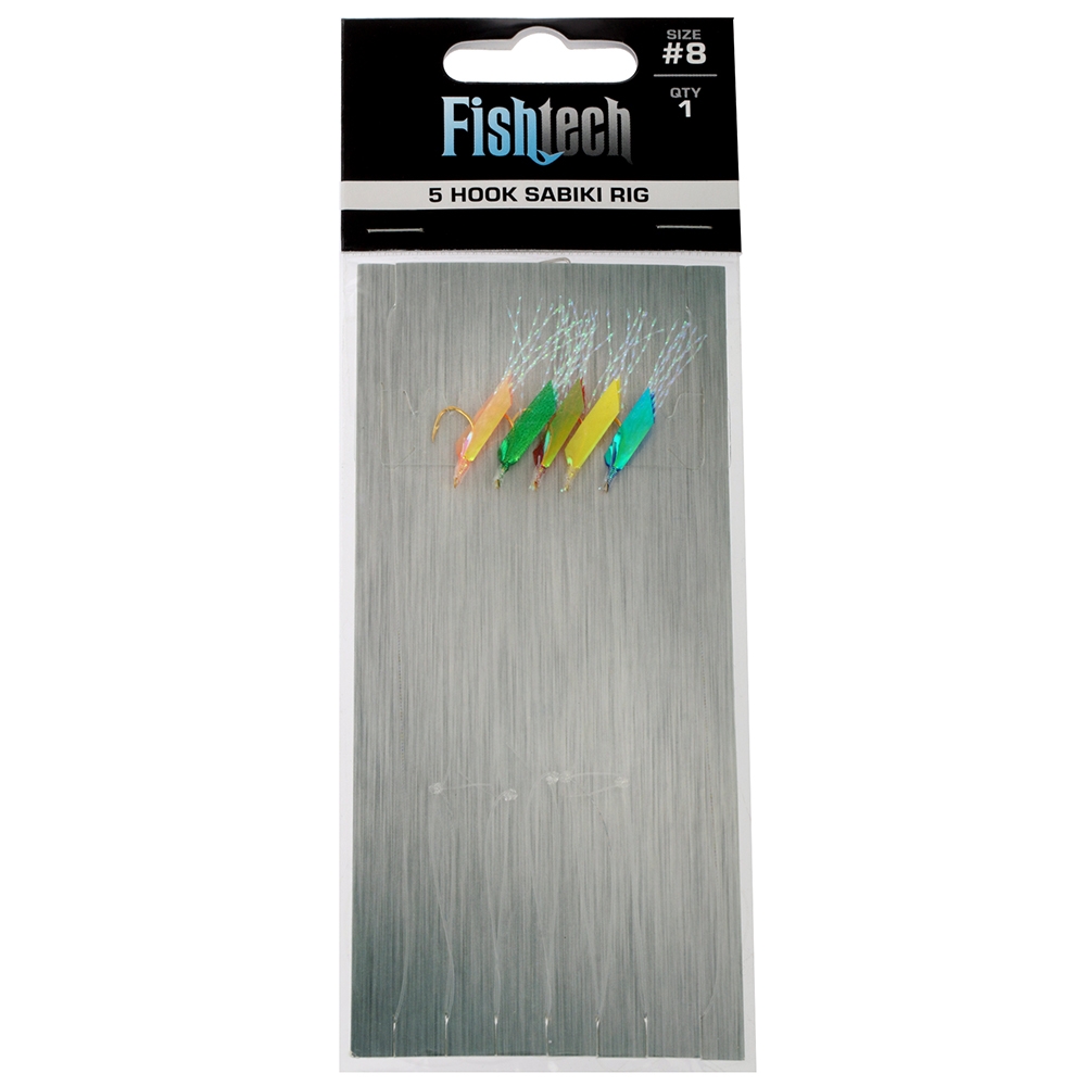 Fishtech 5 Hook Sabiki Rig Size 8