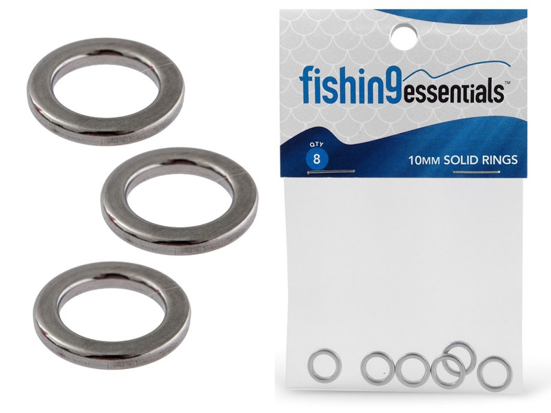 Fishing Essentials Solid Rings 10mm Qty 8