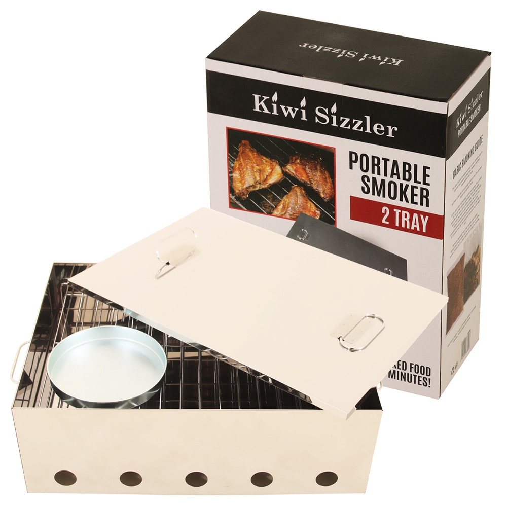 Kiwi Sizzler 2-Tray Stainless Steel Portable Smoker