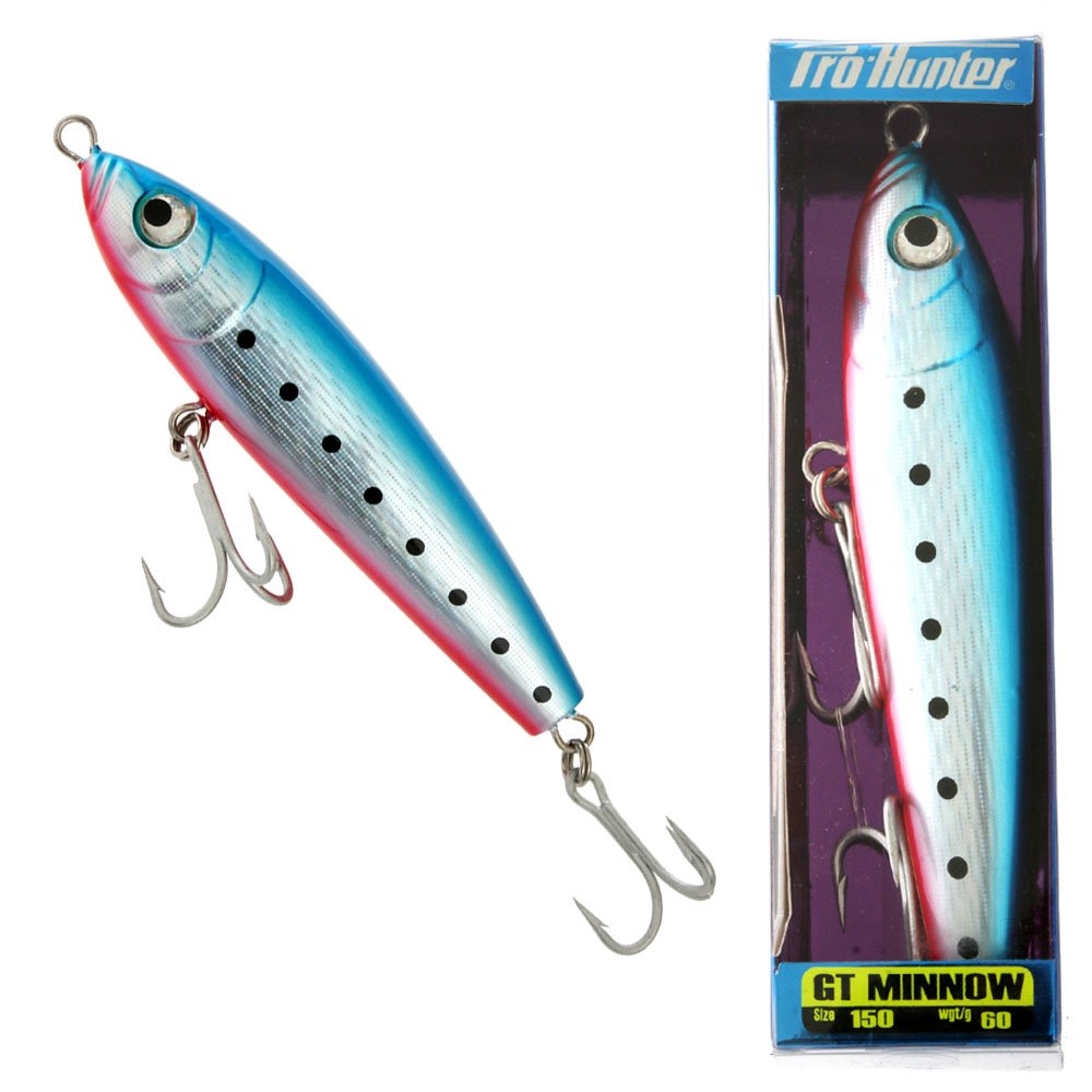 Pro Hunter GT Minnow Stickbait 150mm 60g Blue Sardine Red Belly