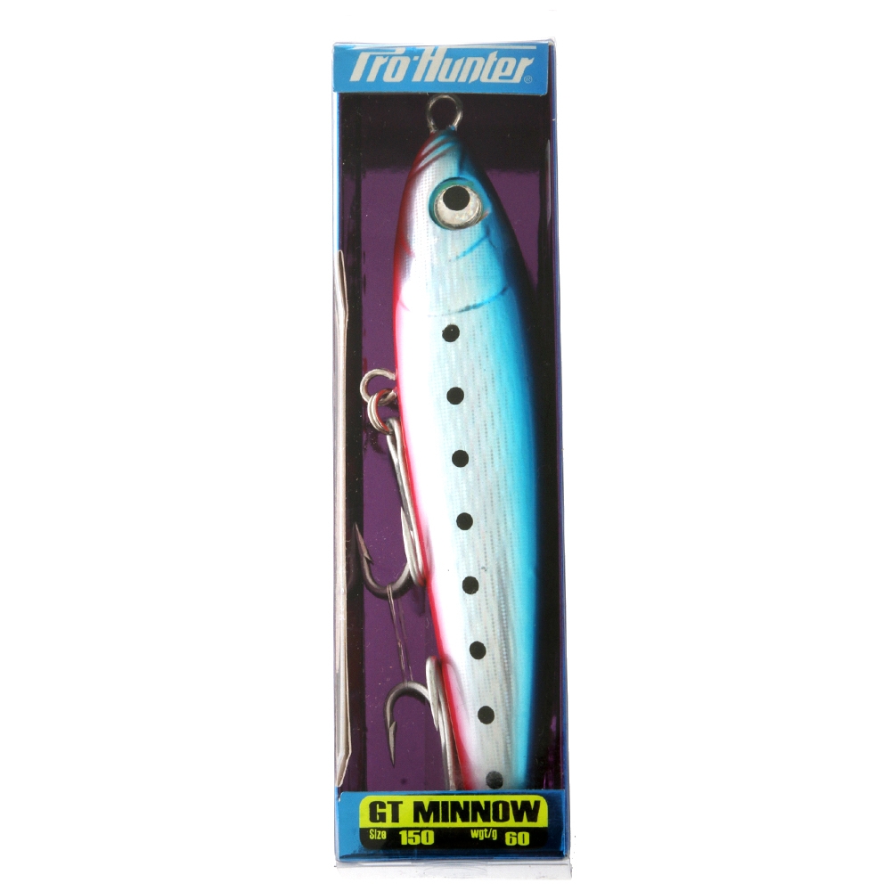 Pro Hunter GT Minnow Stickbait 150mm 60g Blue Sardine Red Belly