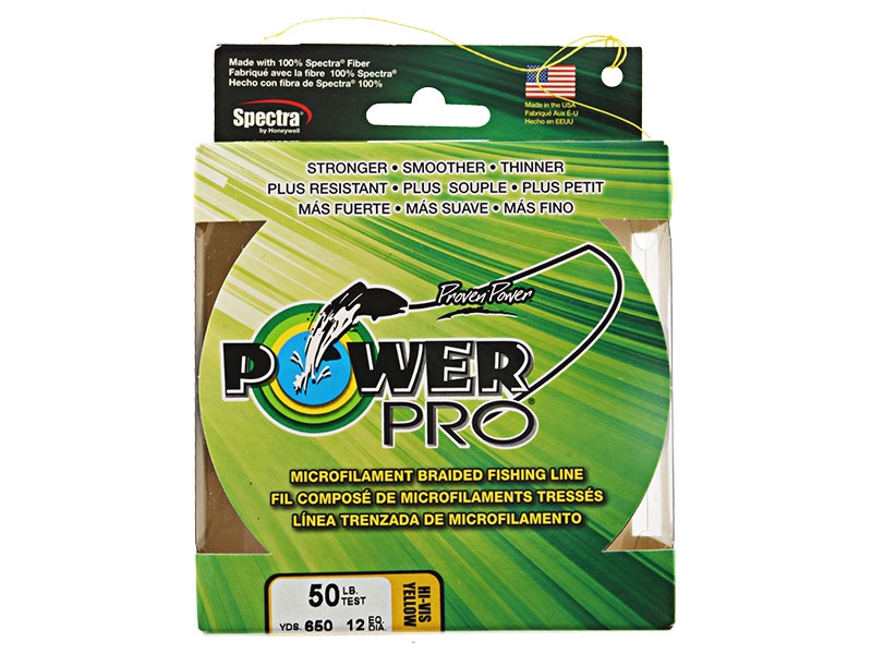 PowerPro High-Visibility Yellow Braid 50lb 650yd 0.36mm