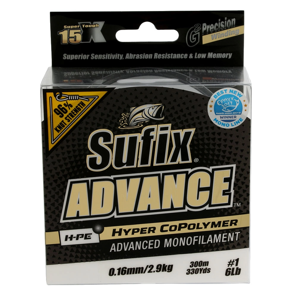 Sufix Advance H-PE Monofilament Clear 300m 2.9kg Sufix Advance H-PE Monofilament Clear 300m 2.9kg