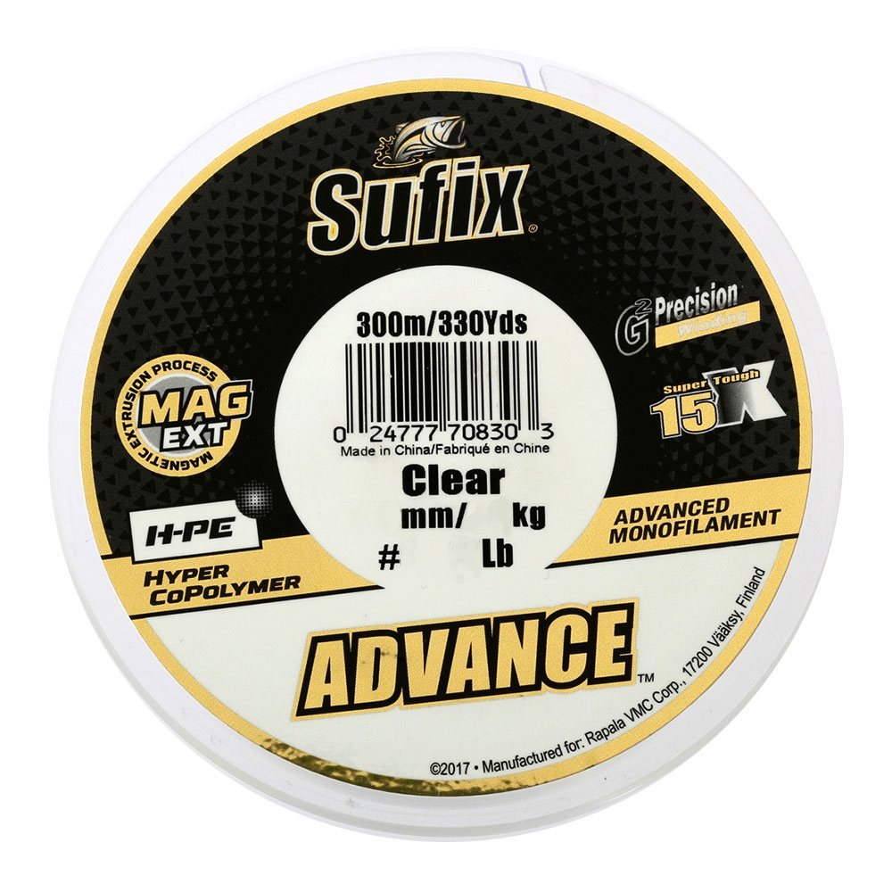 Sufix Advance H-PE Monofilament Clear 300m