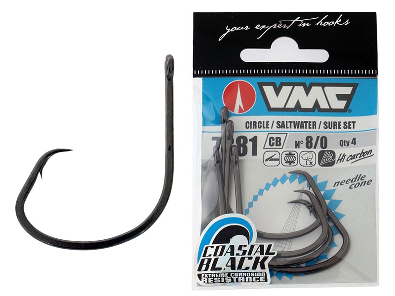 VMC 7381CB SureSet Circle Hook 8/0 Qty 4