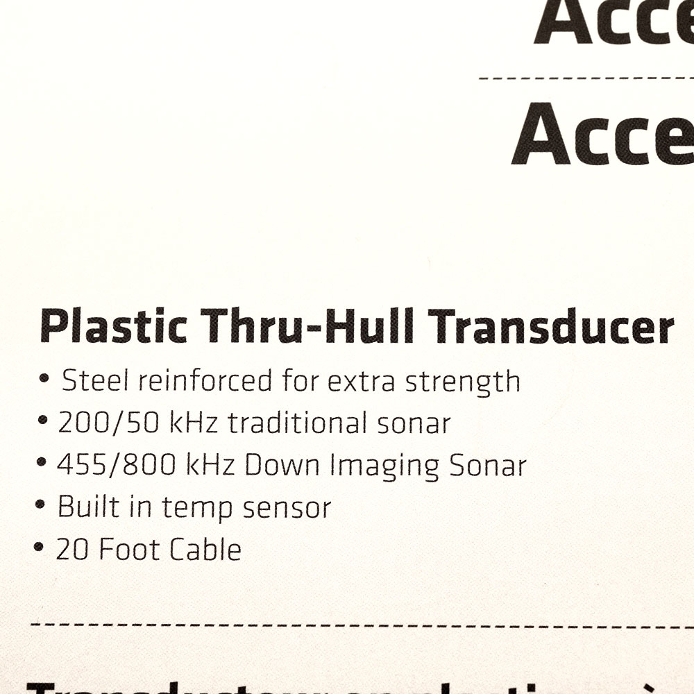 Humminbird Thru-Hull Plastic DI Transducer 50/200/455/800kHz ION/ONIX
