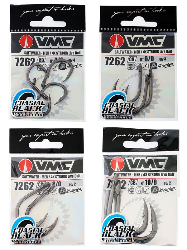 VMC 7262CB HD Live Bait Hook Coastal Black Finish
