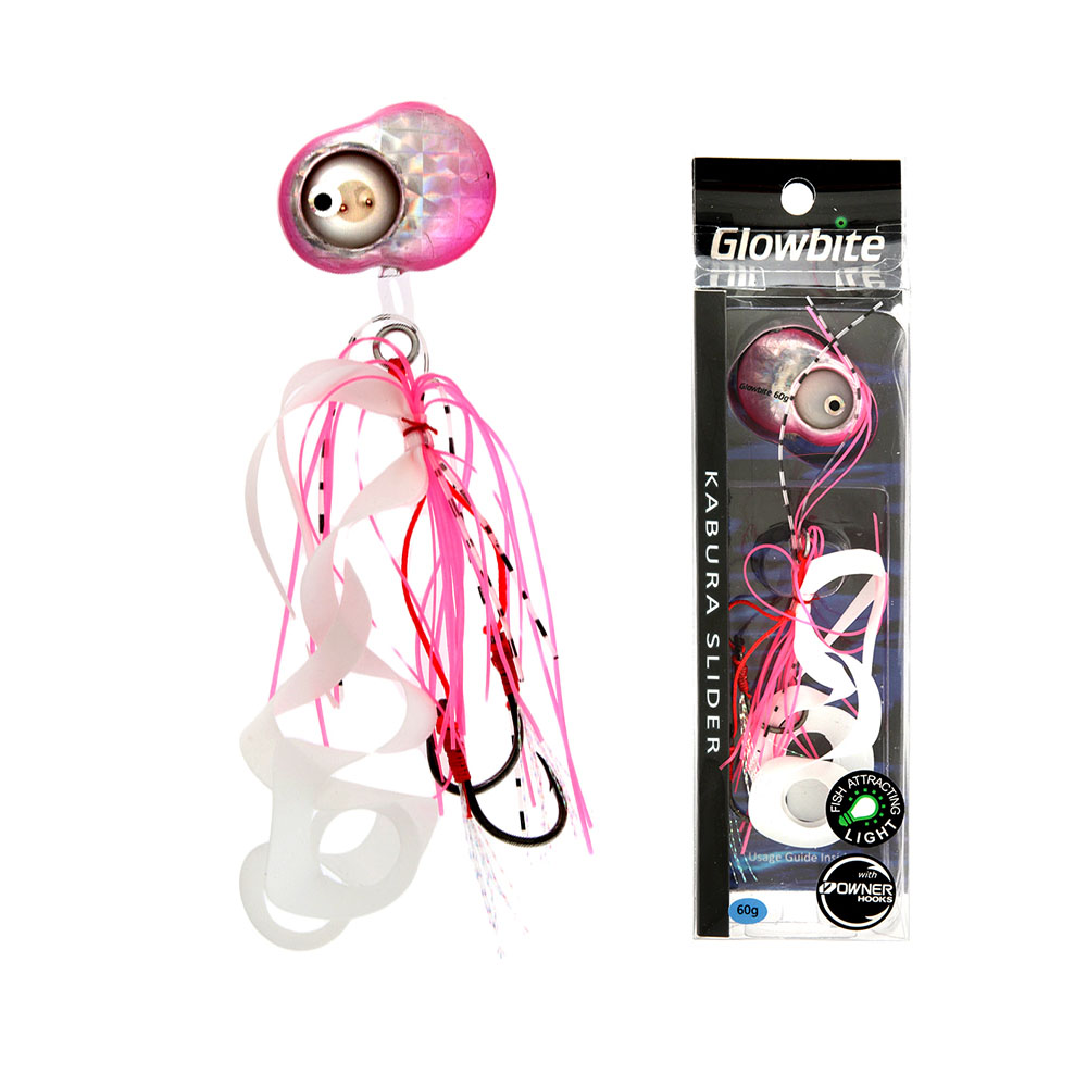 Glowbite Flashing Slider Lure 60g Pink