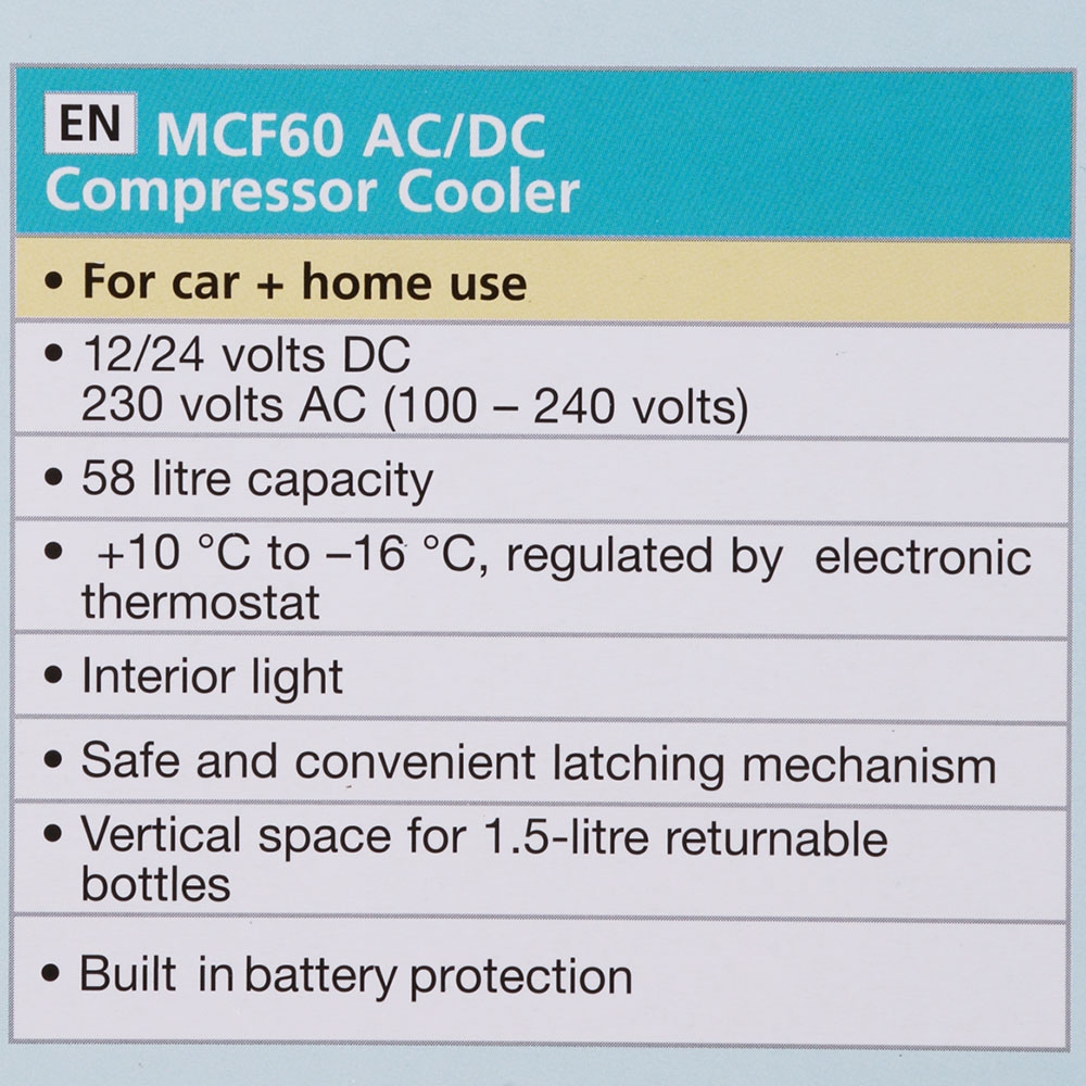 Mobicool CoolFreeze MCF60 Portable Fridge/Freezer 60L with Protective Cover - Repackaged