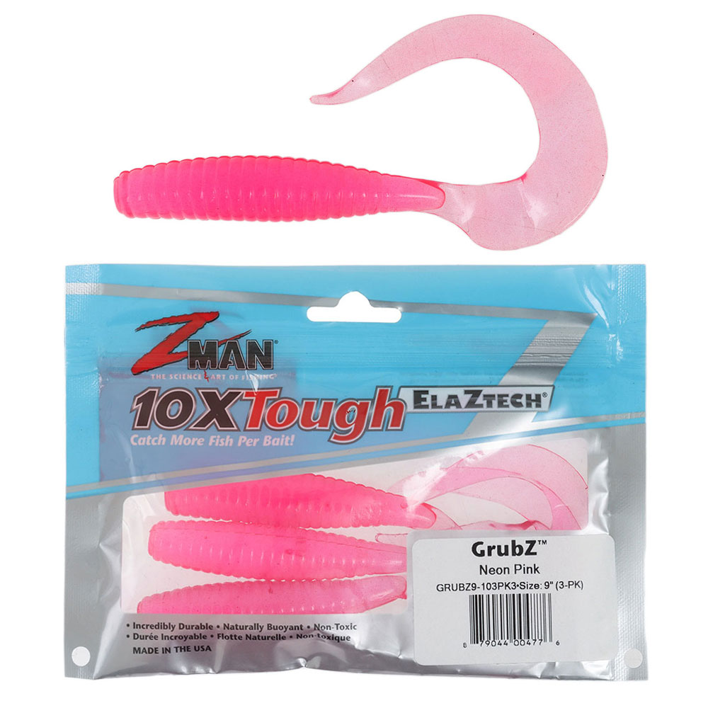 Z-Man GrubZ Soft Bait 9in / 22cm Neon Pink